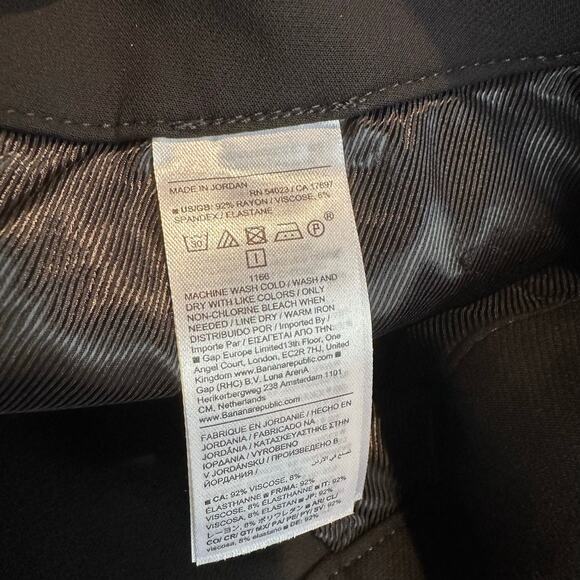 Banana Republic High-Rise Modern Slim Refined Ankle Pant Black 12 - Picture 7 of 12